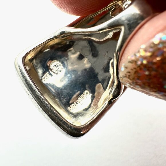 Eric Grossbardt 18K Gold Sterling Silver Yellow Green Flower Pendant Necklace - Picture 5 of 5